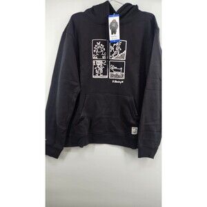 Keith Haring Men's Large Black Graphic Hoodie Sweatshirt NWT
